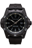 Protek PT1011 USMC – US Marine Corps Dive Watch, 300M WR, Black with Tritium Illumination, Rubber Strap