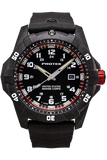 Protek PT1012 USMC – US Marine Corps Dive Watch, 300M WR, Black & Red with Tritium Illumination, Rubber Strap