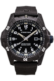 Protek PT1013 USMC – US Marine Corps Dive Watch, 300M WR, Black & Blue with Tritium Illumination, Rubber Strap