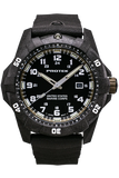 Protek PT1016 USMC – US Marine Corps Dive Watch, 300M WR, Black & Desert with Tritium Illumination, Rubber Strap