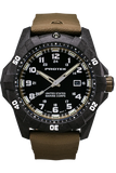 Protek PT1016D USMC – US Marine Corps Dive Watch, 300M WR, Black & Desert with Tritium Illumination, Desert Rubber Strap
