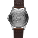 Protek PT3106 – Black Titanium USMC Field Watch, 100M WR, Sand Dial with Tritium T100 Illumination, Black Leather Strap