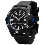 Protek PT1003 – Military Dive Watch, 300M WR, Black & Blue with Tritium Illumination, Rubber Strap