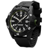 Protek PT1005 – Military Dive Watch, 300M WR, Black & Green with Tritium Illumination, Rubber Strap