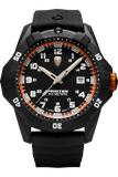Protek PT1004 – Military Dive Watch, 300M WR, Black & Orange with Tritium Illumination, Rubber Strap