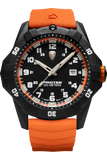 Protek PT1004O – Military Dive Watch, 300M WR, Black & Orange with Tritium Illumination, Orange Rubber Strap