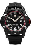 Protek PT1002 – Military Dive Watch, 300M WR, Black & Red with Tritium Illumination, Rubber Strap
