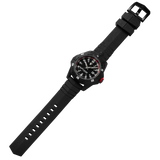 Protek PT1002 – Military Dive Watch, 300M WR, Black & Red with Tritium Illumination, Rubber Strap