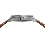 Protek PT3001 – Titanium Field Watch, 100M WR, Black Dial with Tritium T100 Illumination, Leather Strap