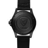 Protek PT3001 – Titanium Field Watch, 100M WR, Black Dial with Tritium T100 Illumination, Leather Strap