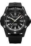 Protek PT1211 USMC Automatic – US Marine Corps Dive Watch, 300M WR, Black with Tritium Illumination, Rubber Strap