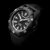 Protek PT1211 USMC Automatic – US Marine Corps Dive Watch, 300M WR, Black with Tritium Illumination, Rubber Strap