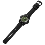 Protek PT1215 USMC Automatic – US Marine Corps Dive Watch, 300M WR, Black & Green with Tritium Illumination, Rubber Strap