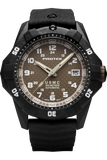 Protek PT1216 USMC Automatic – US Marine Corps Dive Watch, 300M WR, Black & Desert with Tritium Illumination, Rubber Strap