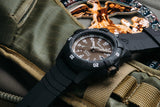 Protek PT1216 USMC Automatic – US Marine Corps Dive Watch, 300M WR, Black & Desert with Tritium Illumination, Rubber Strap