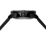 Protek PT2202 – Automatic Black Stainless Steel Military Dive Watch, 200M WR, Black Dial with Tritium Illumination, Leather Strap