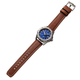 Protek PT2203 – Automatic Stainless Steel Military Dive Watch, 200M WR, Blue Dial with Tritium Illumination, Leather Strap