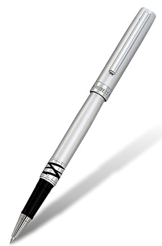 Charles Hubert Silver-tone with Abstract Design Rolling Ball Pen, GM9180
