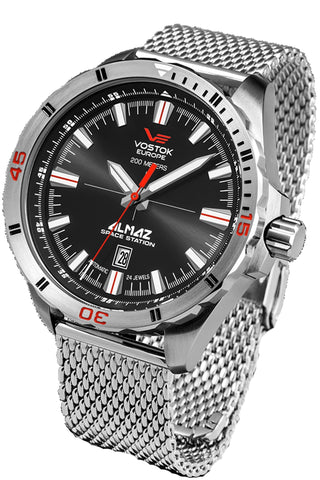 Vostok-Europe Almaz 24 jewel Automatic, Stainless Steel Case and Bracelet, NH35A/320H258B