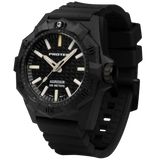 [NEW!] Protek PT4001 – Aggressor Dive Watch, 300M WR, Black Dial with Tritium Illumination, Black Rubber Strap