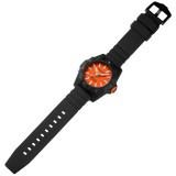 [NEW!] Protek PT4004 – Aggressor Dive Watch, 300M WR, Orange Dial with Tritium Illumination, Black Rubber Strap