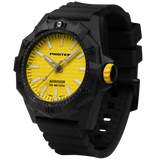 [NEW!] Protek PT4007 – Aggressor Dive Watch, 300M WR, Yellow Dial with Tritium Illumination, Black Rubber Strap
