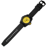 [NEW!] Protek PT4007 – Aggressor Dive Watch, 300M WR, Yellow Dial with Tritium Illumination, Black Rubber Strap