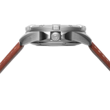 Protek PT2203 – Automatic Stainless Steel Military Dive Watch, 200M WR, Blue Dial with Tritium Illumination, Leather Strap