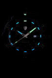 Protek 1000 Series, Black with Red Accents, Military Dive Watch, Tritium Illumination, Model 1002