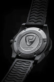 Protek 1000 Series, 300 Meter Military Dive Watch, Black with Blue Accents, Tritium, Model 1003