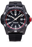 Protek 1000 Series, Black with Red Accents, Military Dive Watch, Tritium Illumination, Model 1002