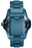Protek PT2213BR – Automatic Light Blue Stainless Steel Military Dive Watch, 200M WR, Light Gray Dial with Tritium Illumination, Light Blue Stainless Steel Bracelet