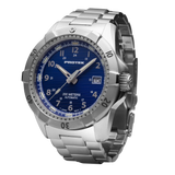 Protek PT2203BR – Automatic Stainless Steel Military Dive Watch, 200M WR, Blue Dial with Tritium Illumination, Stainless Steel Bracelet