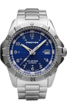 Protek PT2203BR – Automatic Stainless Steel Military Dive Watch, 200M WR, Blue Dial with Tritium Illumination, Stainless Steel Bracelet