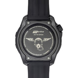 Isobrite ISO1101-PU - Tritium T100 Automatic Military Watch, Shatterproof Armourglass, 200M WR, Blackout Design with Polyurethane Band