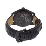 ArmourLite AL115 - Black Steel Tritium Field Watch, Shatterproof Armourglass, 100M WR, Black Dial, Black Leather Strap