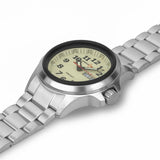 ArmourLite AL815 - Stainless Steel Tritium Military Watch, Shatterproof Armourglass, 100M WR, Creme Dial, Steel Bracelet