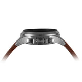 ArmourLite AL832 - Stainless Steel Tritium Chronograph, Shatterproof Armourglass, 100M WR, Black Dial, Brown Leather Strap