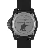 ArmourLite AL1503 - Swiss Tritium Military Watch, Shatterproof Armourglass, 100M WR, Black Dial, Black Silicone Strap