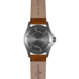 ArmourLite AL821 - Stainless Steel Tritium Military Watch, Shatterproof Armourglass, 100M WR, Black Dial, Brown Leather Strap