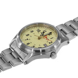 ArmourLite AL102 - Stainless Steel Tritium Field Watch, Shatterproof Armourglass, 100M WR, Cream Dial, Steel Bracelet