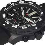 Isobrite ISO413 - Tritium T100 Military Watch, Shatterproof Armourglass, 200M WR, Black Dial, Black PU Band