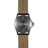 ArmourLite AL803 - Stainless Steel Tritium Military Watch, Shatterproof Armourglass, 100M WR, Blue Dial, Black Leather Strap