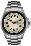ArmourLite AL815 - Stainless Steel Tritium Military Watch, Shatterproof Armourglass, 100M WR, Creme Dial, Steel Bracelet