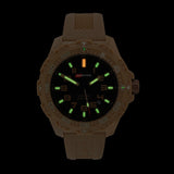 Isobrite ISO304 - Tritium T100 Military Watch, Shatterproof Armourglass, 200M WR, Desert Tan Dial and Silicone Band