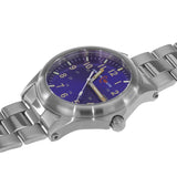 ArmourLite AL103 - Stainless Steel Tritium Field Watch, Shatterproof Armourglass, 100M WR, Blue Dial, Steel Bracelet