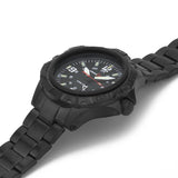 ArmourLite AL1403 - Stainless Tritium GMT Watch, Shatterproof Armourglass, 100M WR, Black Dial, Black Steel Bracelet