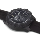 Isobrite ISO3007 - Glowing Skull Tritium T100 Military Watch, Shatterproof Armourglass, 200M WR, Black Dial, Black Band