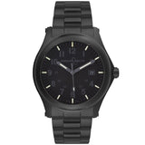 ArmourLite AL105 - Black Steel Tritium Field Watch, Shatterproof Armourglass, 100M WR, Black Dial, Steel Bracelet