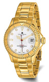 Charles-Hubert Paris Superlative Gold Tone Stainless Steel Automatic Sport Watch, White Dial, XWA2628
